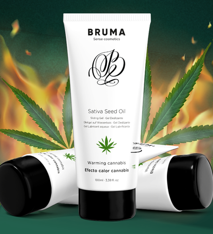 BRUMA - HUILE DE GRAINES DE SATIVA GEL GLISSANT RÉCHAUFFANT SAVEUR DE CANNABIS 100 ML by BRUMA