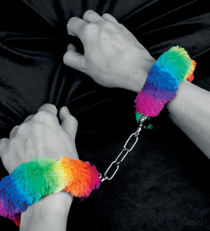 SPENCER & FLEETWOOD - MENOTTES EN MÉTAL DOUBLÉES ARC-EN-CIEL by SPENCER & FLETWOOD