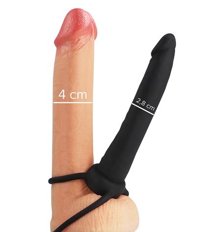 MYTHOLOGY - GODE ANAL COBI ONYX AVEC ANNEAU DE BITE ET TESTICULE 13 CM EN SILICONE by MYTHOLOGY FANTASY DILDO