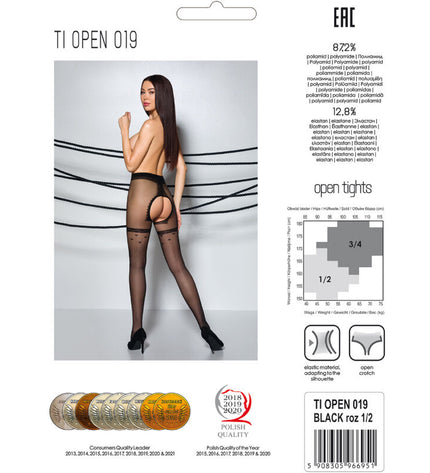 PASSION - TIOPEN 019 COLLANT NOIR 1/2 20 DEN by PASSION WOMAN GARTER & STOCK