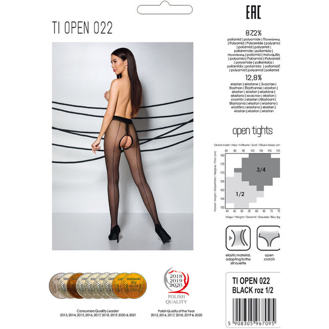 PASSION - TIOPEN 022 COLLANT NOIR 1/2 20 DEN by PASSION WOMAN GARTER & STOCK