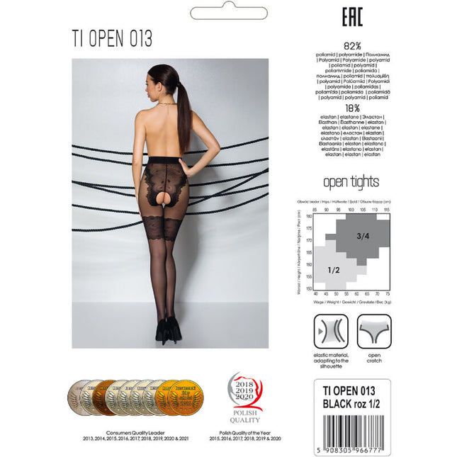 PASSION - TIOPEN 013 COLLANT NOIR 1/2 20/40 DEN by PASSION WOMAN GARTER & STOCK