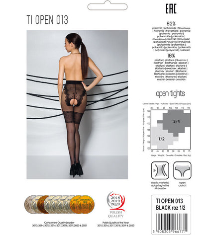 PASSION - TIOPEN 013 COLLANT NOIR 1/2 20/40 DEN by PASSION WOMAN GARTER & STOCK