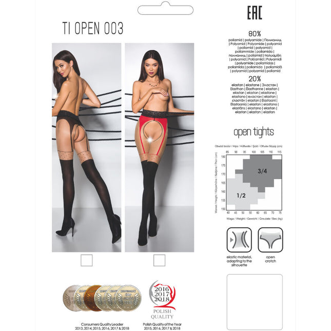 PASSION - TIOPEN 003 COLLANT NOIR 1/2 20/40 DEN by PASSION WOMAN GARTER & STOCK