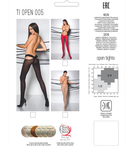 PASSION - TIOPEN 005 COLLANT NOIR 1/2 60 DEN by PASSION WOMAN GARTER & STOCK