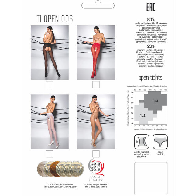 PASSION - TIOPEN 006 COLLANT BLANC 1/2 30 DEN by PASSION WOMAN GARTER & STOCK