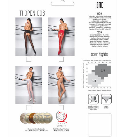 PASSION - TIOPEN 006 COLLANT BLANC 1/2 30 DEN by PASSION WOMAN GARTER & STOCK