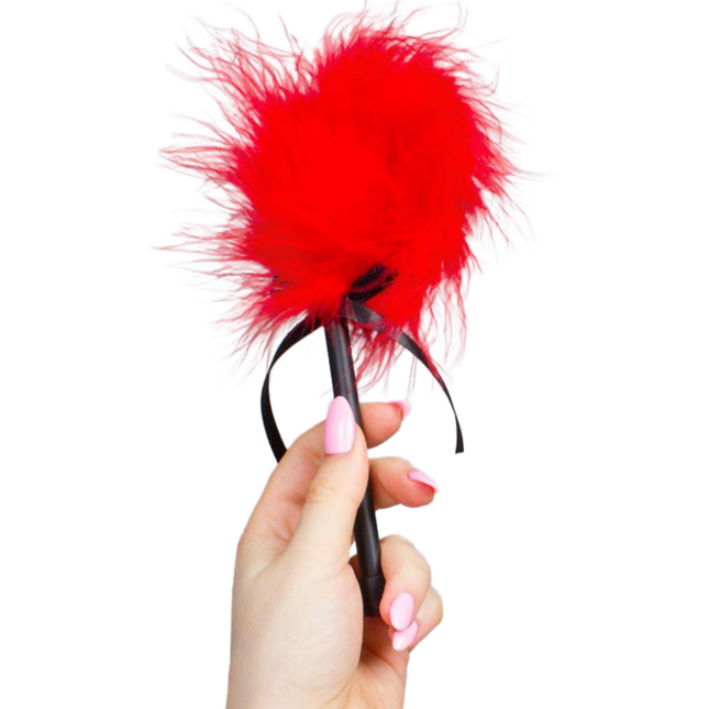 SECRETPLAY - DUSTER DE MARABOU ROUGE - Concombre Boutique
