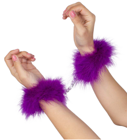 SECRETPLAY - MENOTTES MARABOU VIOLET - Concombre Boutique