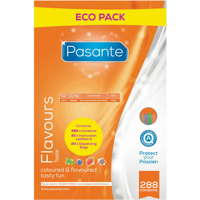 PASANTE - PRÉSERVATIFS ECO PACK SAVEURS SAC 288 UNITÉS by PASANTE