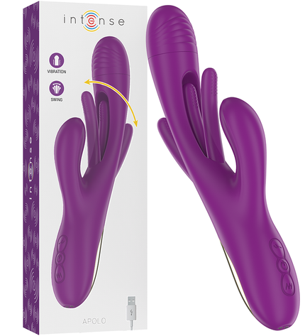 INTENSE - APOLO VIBRATEUR MULTIFONCTION RECHARGEABLE 7 VIBRATIONS AVEC LANGUE OSCILLANTE VIOLET by INTENSE HIGH TECH