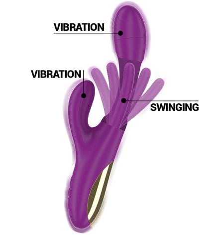 INTENSE - APOLO VIBRATEUR MULTIFONCTION RECHARGEABLE 7 VIBRATIONS AVEC LANGUE OSCILLANTE VIOLET by INTENSE HIGH TECH