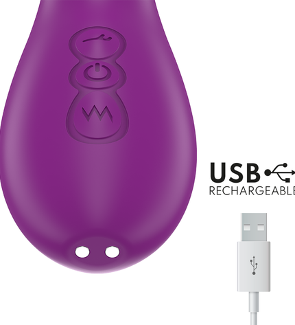 INTENSE - ATENEO VIBRATEUR MULTIFONCTION RECHARGEABLE 7 VIBRATIONS AVEC LANGUE OSCILLANTE ET ASPIRATION VIOLETTE by INTENSE HIGH TECH