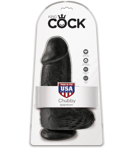 KING COCK - PÉNIS RÉALISTE CHUBBY 23 CM NOIR by KING COCK