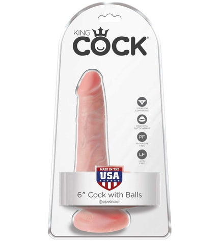 KING COCK - PÉNIS RÉALISTE AVEC BOULES 13.5 CM LÉGÈRES by KING COCK