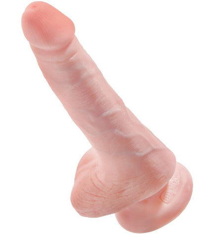 KING COCK - PÉNIS RÉALISTE AVEC BOULES 13.5 CM LÉGÈRES by KING COCK