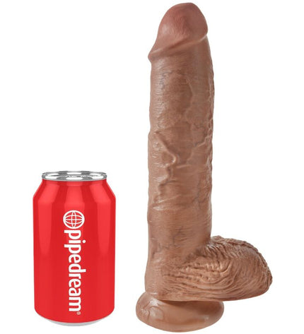 KING COCK - PÉNIS RÉALISTE AVEC BOULES 19.8 CM CARAMEL by KING COCK