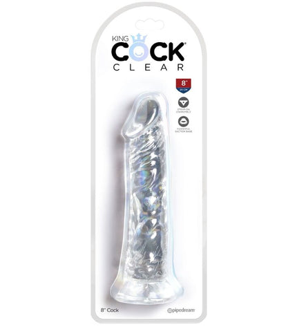 KING COCK - PÉNIS RÉALISTE CLAIR 19.7 CM TRANSPARENT by KING COCK