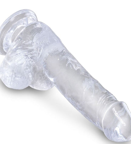 KING COCK - CLEAR PÉNIS RÉALISTE AVEC BOULES 13.5 CM TRANSPARENT by KING COCK