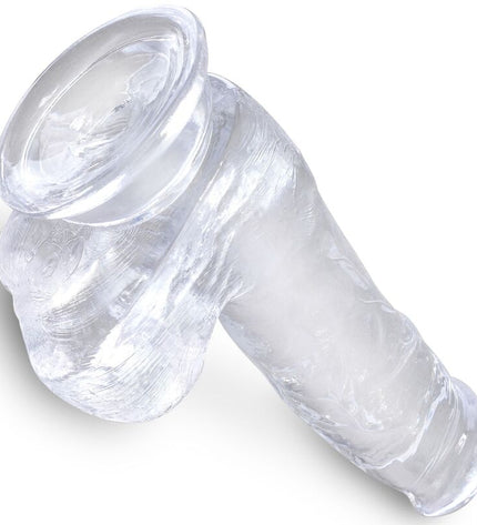KING COCK - CLEAR PÉNIS RÉALISTE AVEC BOULES 13.5 CM TRANSPARENT by KING COCK