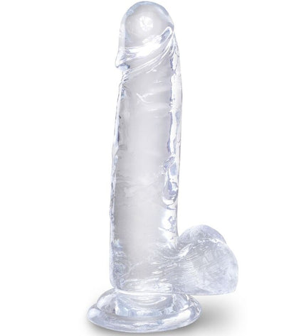 KING COCK - CLEAR PÉNIS RÉALISTE AVEC BOULES 15.2 CM TRANSPARENT by KING COCK