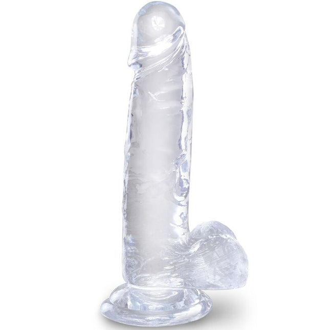 KING COCK - CLEAR PÉNIS RÉALISTE AVEC BOULES 15.2 CM TRANSPARENT by KING COCK