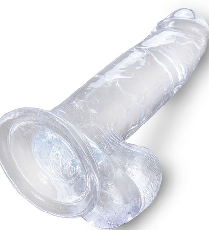 KING COCK - CLEAR PÉNIS RÉALISTE AVEC BOULES 15.2 CM TRANSPARENT by KING COCK