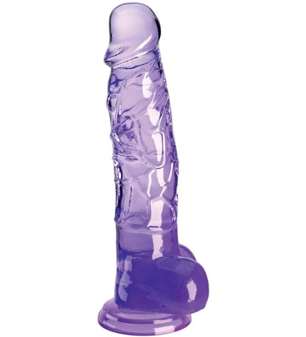KING COCK - CLEAR PÉNIS RÉALISTE AVEC BOULES 16.5 CM VIOLET by KING COCK