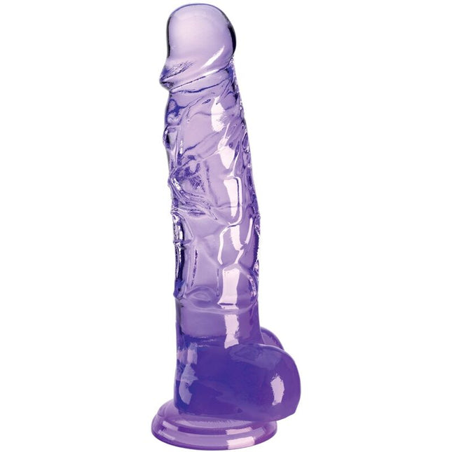 KING COCK - CLEAR PÉNIS RÉALISTE AVEC BOULES 16.5 CM VIOLET by KING COCK