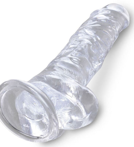 KING COCK - CLEAR PÉNIS RÉALISTE AVEC BOULES 16.5 CM TRANSPARENT by KING COCK