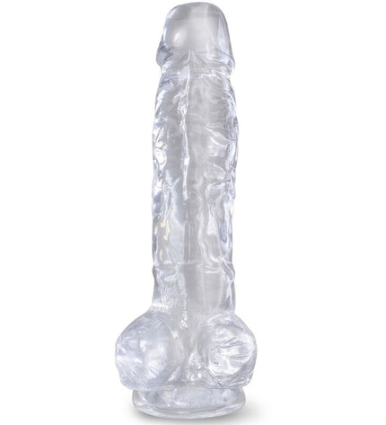 KING COCK - CLEAR PÉNIS RÉALISTE AVEC BOULES 16.5 CM TRANSPARENT by KING COCK