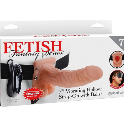 FETISH FANTASY SERIES - HARNAIS RÉGLABLE TÉLÉCOMMANDE PÉNIS RÉALISTE AVEC TESTICULES 17,8 CM by FETISH FANTASY SERIES