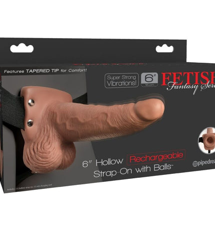 FETISH FANTASY SERIES - HARNAIS RÉGLABLE PÉNIS RÉALISTE AVEC TESTICULES RECHARGEABLES ET VIBRATEUR 15 CM by FETISH FANTASY SERIES