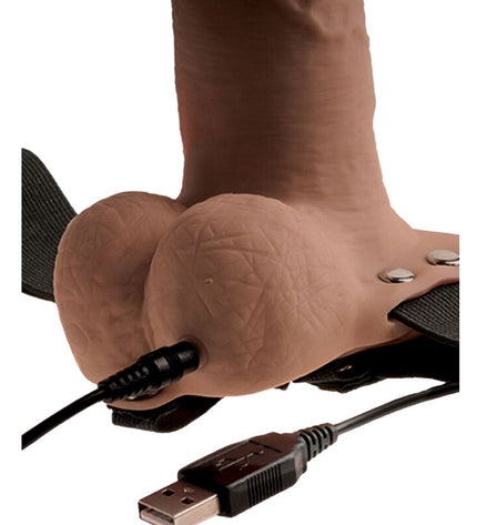 FETISH FANTASY SERIES - HARNAIS RÉGLABLE PÉNIS RÉALISTE AVEC TESTICULES RECHARGEABLES ET VIBRATEUR 15 CM by FETISH FANTASY SERIES