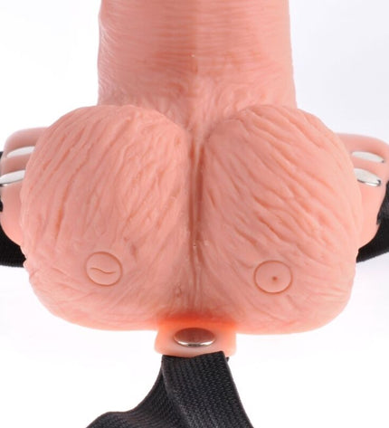 FETISH FANTASY SERIES - HARNAIS RÉGLABLE TÉLÉCOMMANDE PÉNIS RÉALISTE AVEC TESTICULES RECHARGEABLES ET VIBRATEUR 15 CM by FETISH FANTASY SERIES