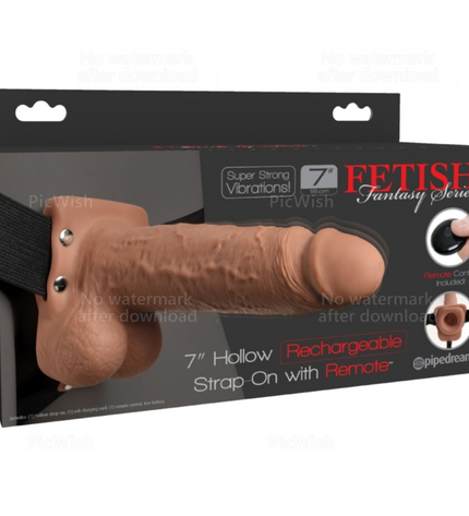 FETISH FANTASY SERIES - HARNAIS RÉGLABLE PÉNIS RÉALISTE AVEC BALLES RECHARGEABLES ET VIBRATEUR 17,8 CM by FETISH FANTASY SERIES