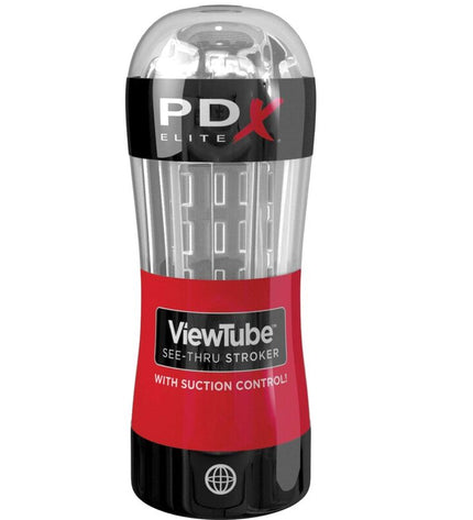 PDX ELITE - MASTURBATEUR STROKER TUBE DE VUE CONTRÔLE ASPIRATION TRANSPARENT by PDX ELITE