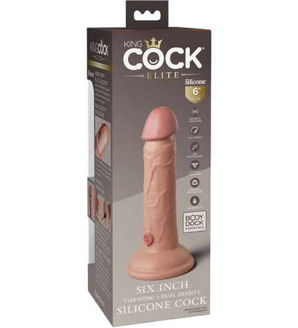 KING COCK - ELITE GODE RÉALISTE VIBRANT & SILICONE 15.2 CM by KING COCK