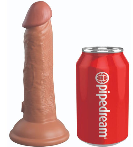 KING COCK - ELITE GODE RÉALISTE VIBRANT & SILICONE 15.2 CM CARAMEL by KING COCK