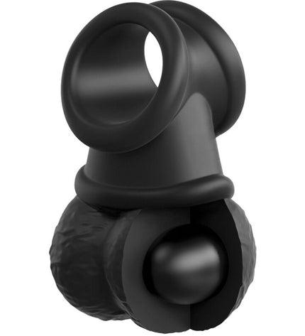 KING COCK - ELITE KIT HARNAIS RÉGLABLE DELUXE ANNEAU AVEC TESTICULES & GODE 20.3 CM by KING COCK