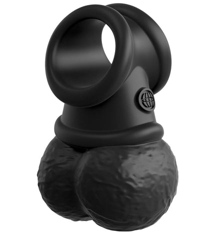 KING COCK - ELITE KIT HARNAIS RÉGLABLE DELUXE ANNEAU AVEC TESTICULES & GODE 20.3 CM by KING COCK