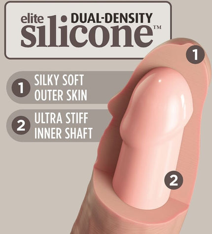 KING COCK - ELITE KIT HARNAIS RÉGLABLE DELUXE ANNEAU AVEC TESTICULES & GODE 20.3 CM by KING COCK