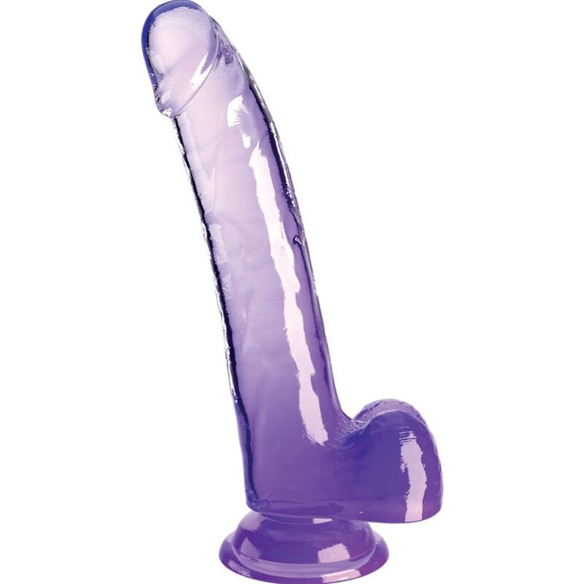 KING COCK - CLEAR GODE AVEC TESTICULES 20.3 CM VIOLET by KING COCK