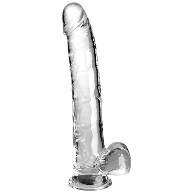 KING COCK - CLEAR GODE AVEC TESTICULES 24.8 CM TRANSPARENT by KING COCK