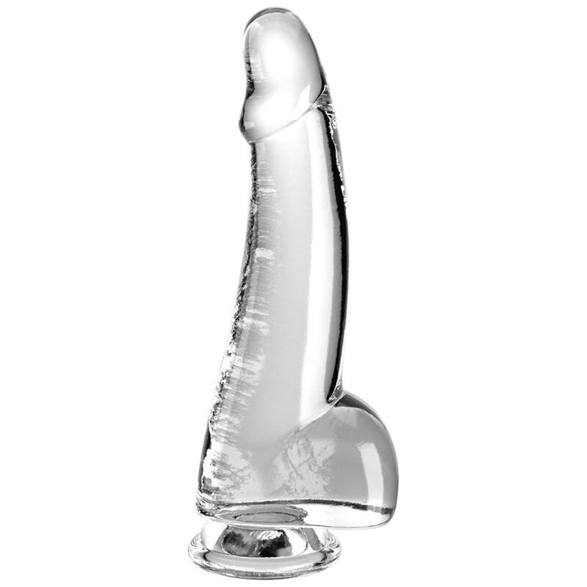 KING COCK - CLEAR GODE AVEC TESTICULES 15.2 CM TRANSPARENT by KING COCK
