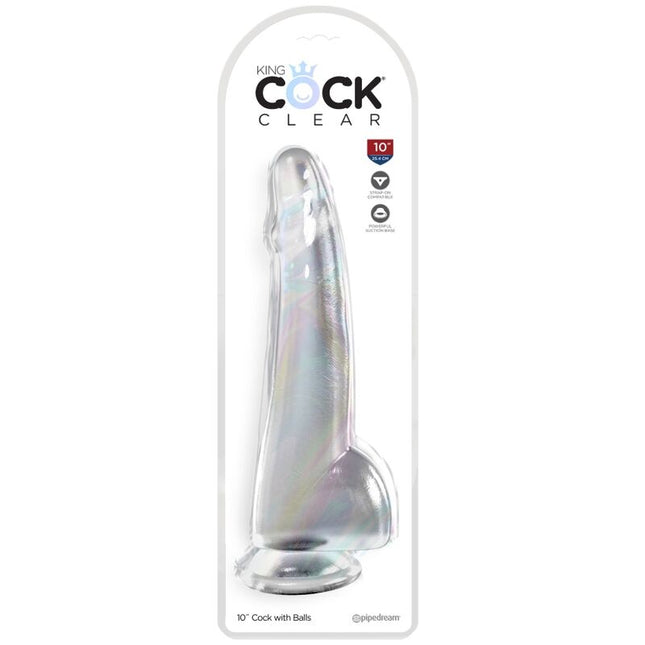 KING COCK - CLEAR GODE TESTICULES 19 CM TRANSPARENT by KING COCK