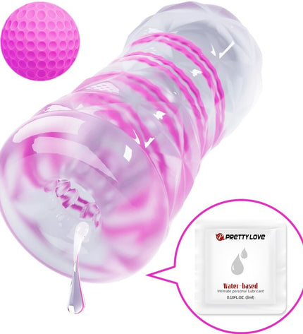 PRETTY LOVE - MASTURBATEUR MASCULIN FANTASY AVEC SPIRALE INTERNE ET BALLES TRANSPARENTES by PRETTY LOVE MALE