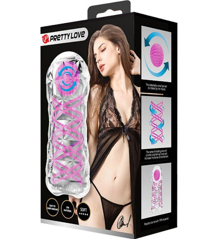 PRETTY LOVE - MASTURBATEUR MASCULIN FANTASY AVEC SPIRALE INTERNE ET BALLES TRANSPARENTES by PRETTY LOVE MALE