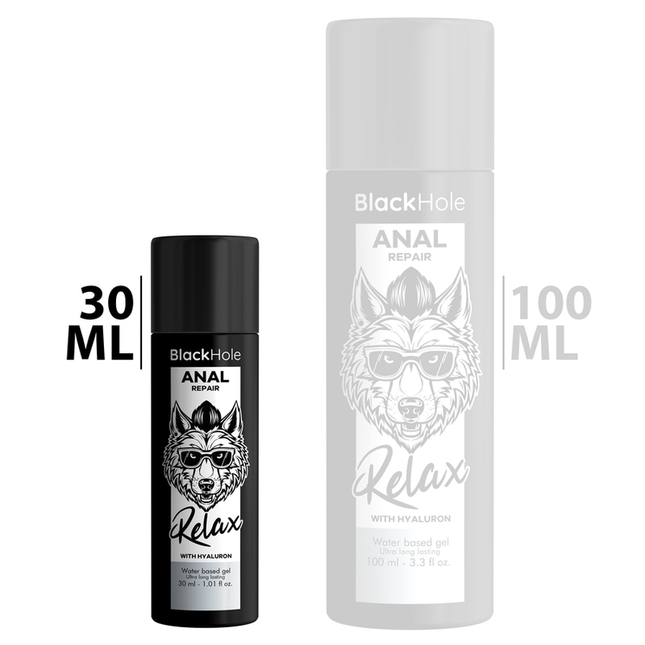 BLACK HOLE - RÉPARATION ANALE RELAX À BASE D'EAU AVEC HYALURON 30 ML by BLACK HOLE