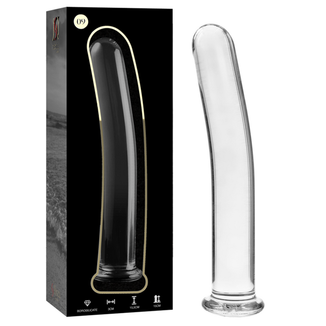 NEBULA SERIES BY IBIZA - MODÈLE 9 GODE EN VERRE BOROSILICATE CLAIR 15.5 CM -O- 2.5 CM by NEBULA SERIES BY IBIZA